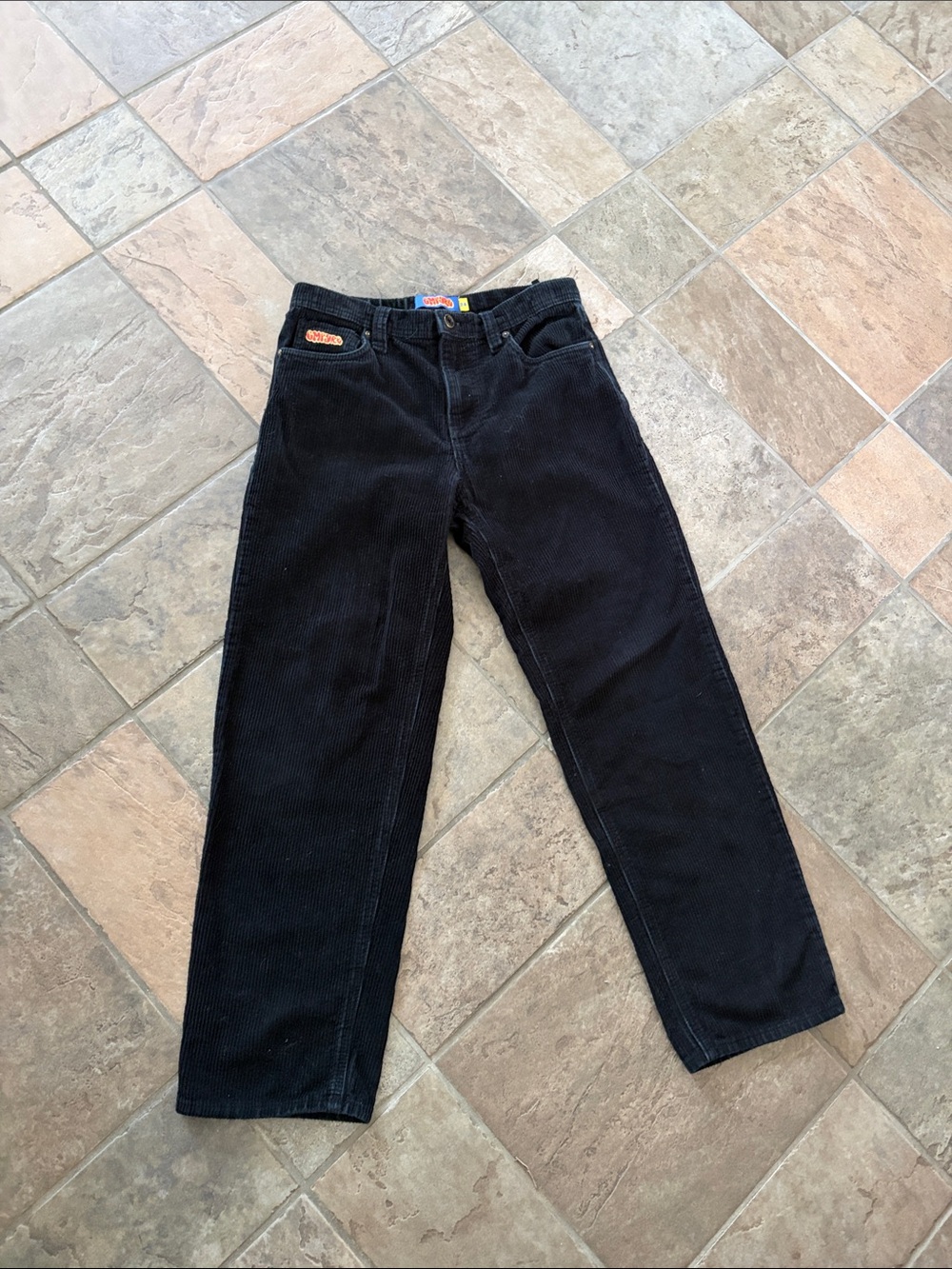 Empyre Black Corduroy Straight-Leg Pants